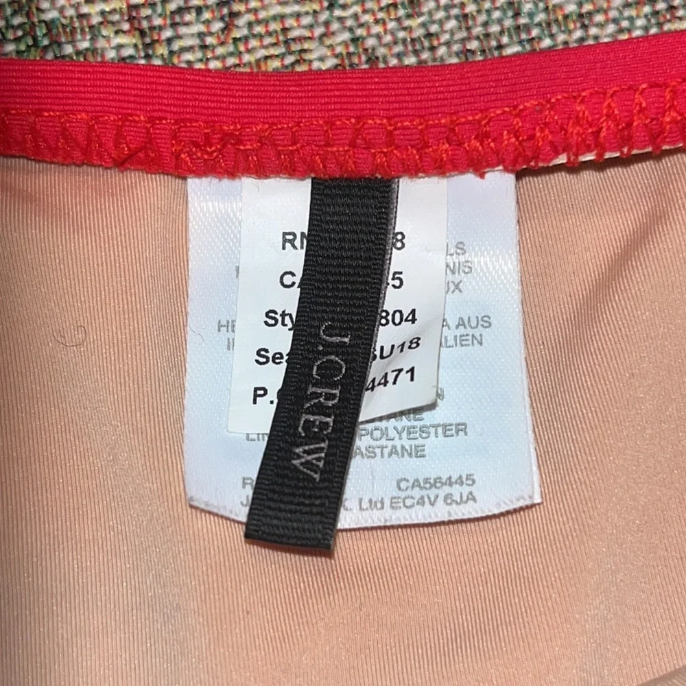 J. Crew Red Bikini Bottoms XS /Dip Floral Embroidered Tie Back Bikini Top S EUC